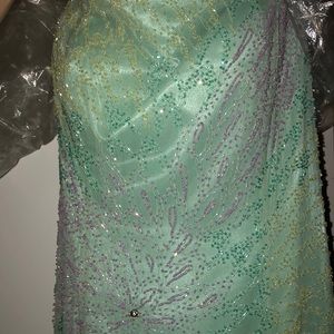 Mint green beaded dress size 4.